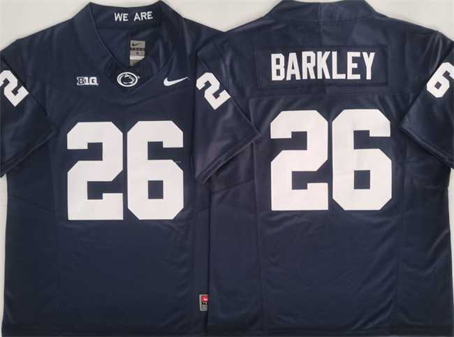 Men%27s Penn State Nittany Lions #26 Saquon Barkley Navy 2024 F.U.S.E. Stitched Jersey